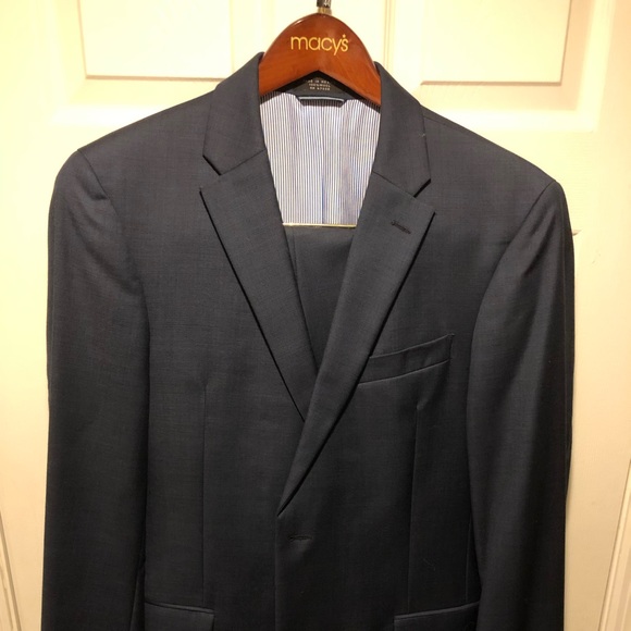 Light Navy Tommy Hilfiger Slim Fit Suit - Picture 2 of 7